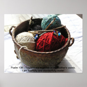 Poster Le psaume 139 vous me tricotez ensemble…