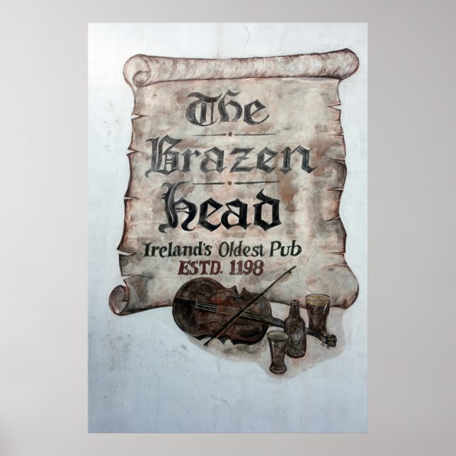 Poster Le pub Brazen Head, Dublin, Irlande (Devant)