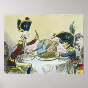Poster Le pudding de prune en danger, 1805