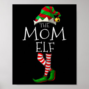 Poster Le Pyjama de la famille maman Elf Fun Christmas Ma