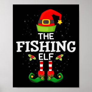 Poster Le pyjama de Noël assorti pour la famille de l'elf