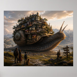 Poster Le quartier sur l'escargot géant