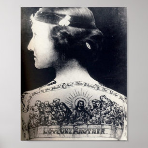 Poster Le rabat tatoué - aimez-vous les uns les autres