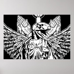 Poster Le Raptor Jésus t'aime