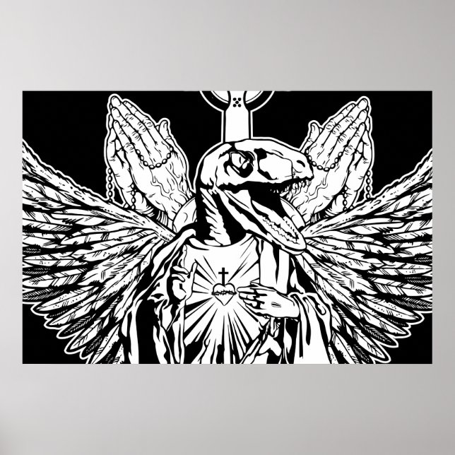Poster Le Raptor Jésus t'aime (Devant)
