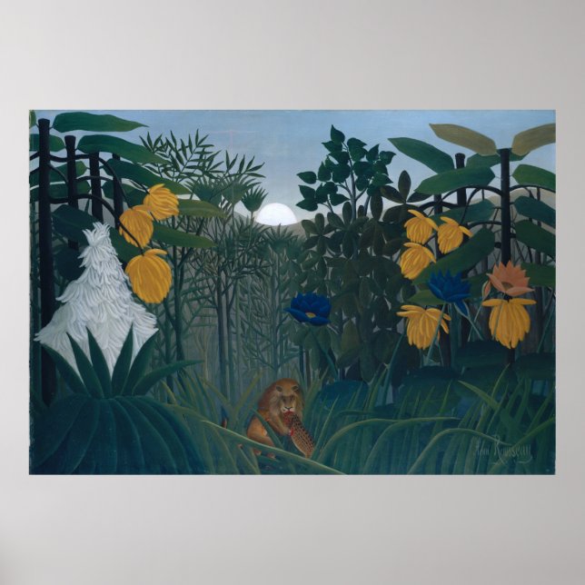 Poster Le Redressement du Lion - Henri Rousseau (Devant)