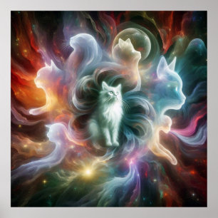 Poster Le regard aimant : l'esprit chats