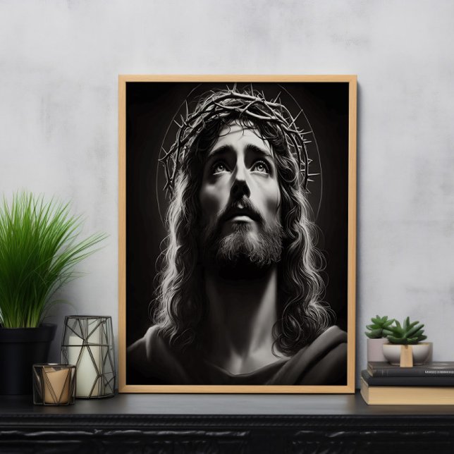 Poster Le regard divin de l'espérance de Jésus-Christ (Créateur téléchargé)
