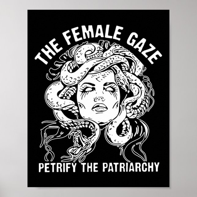 Poster Le Regard Féminin Petrifie Le Patriarcat (Devant)