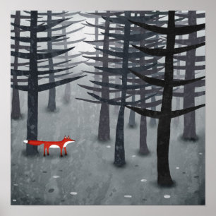 Poster Le renard et la forêt