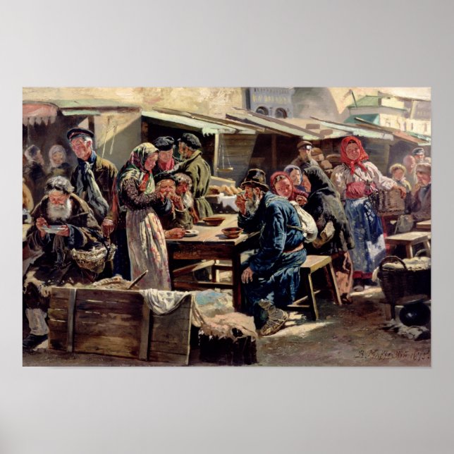 Poster Le Repas, 1875 (Devant)