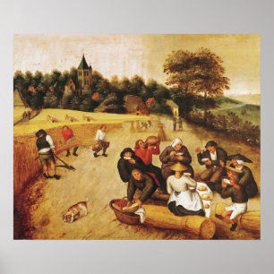 Poster Le repas de la moissonneuse