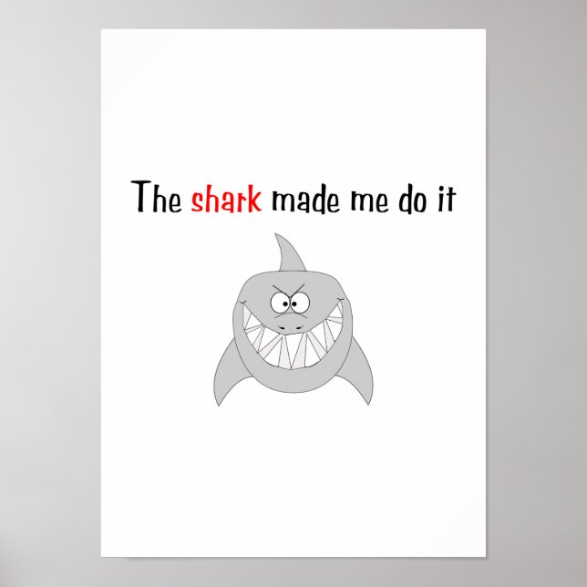 Poster Le Requin M'A Fait Le Faire (Devant)