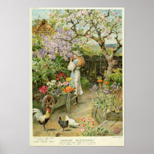 Poster Le ressort se développe, des poires Annual, 1902