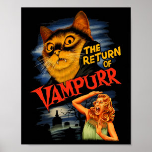 Poster Le Retour De Vampurr Drôle Chat
