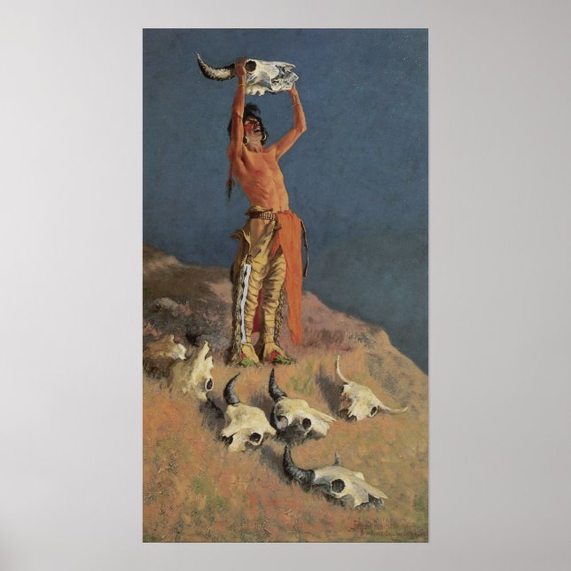 Poster Le retour du bison by Frederic Remington (Devant)