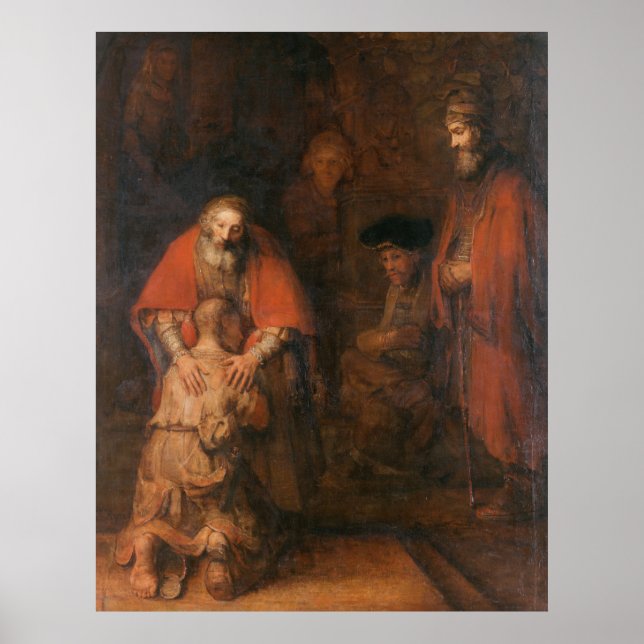 Poster Le retour du fils prodigue Rembrandt (Devant)