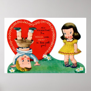 Poster Le rétro cru badine l'affiche de Valentine