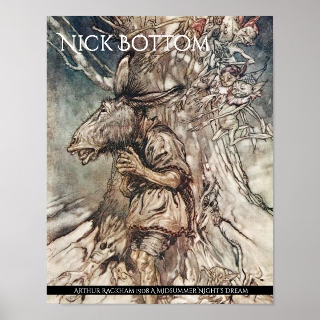 Poster Le rêve de la nuit d'été Arthur Rackham (Devant)