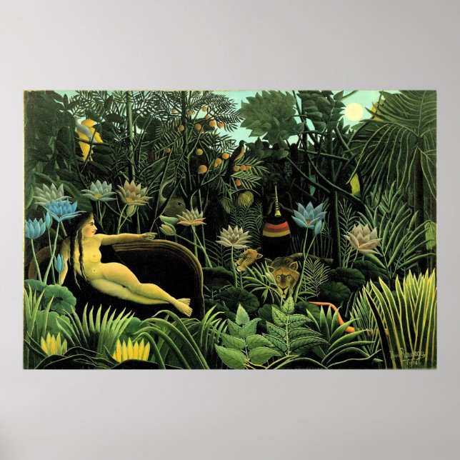 Poster Le rêve d'Henri Rousseau (1910) (Devant)
