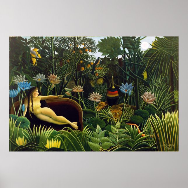 Poster Le rêve d'Henri Rousseau (1910) (Devant)