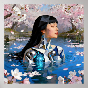 Poster "Le rêve numérique de l’eau" - Un portrait numériq