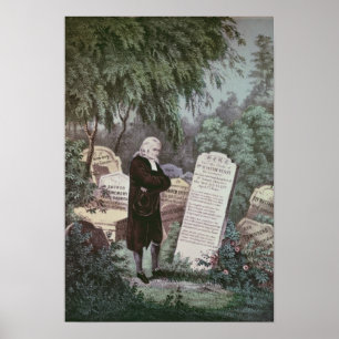 Poster Le révérend John Wesley visite la tombe de sa mère