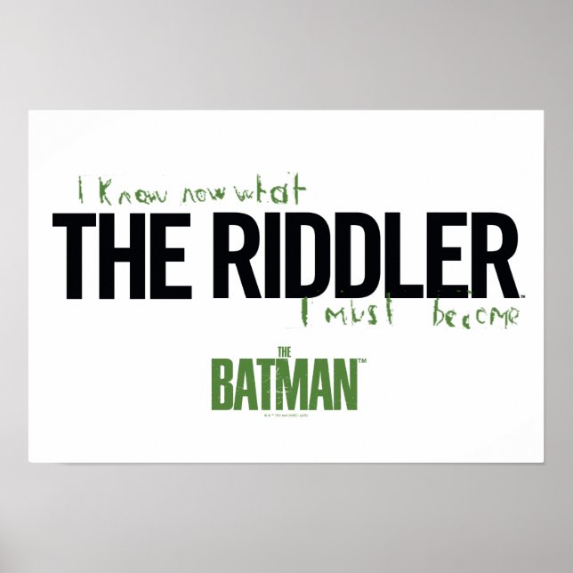 Poster Le Riddler - Je Sais Ce Que Je Dois Devenir (Devant)