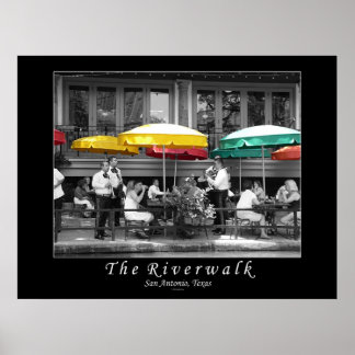 Poster Le Riverwalk à San Antonio, Texas