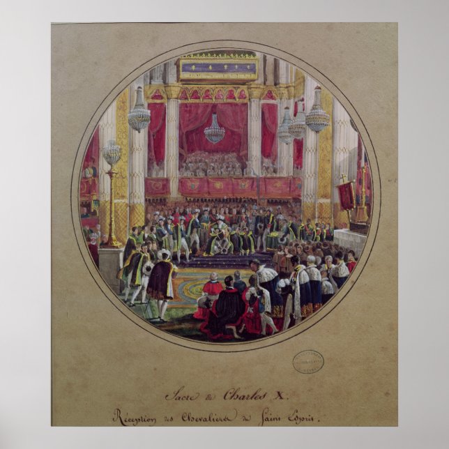 Poster Le roi Charles X reçoit les Chevaliers (Devant)