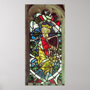 Poster Le Roi David, XIVème siècle