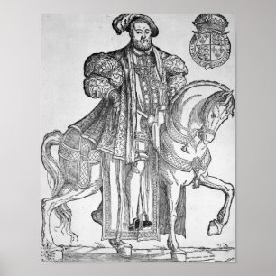 Poster Le Roi Henry VIII à cheval