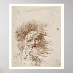 Poster Le Roi Lear dans la tempête (encre de stylo et de