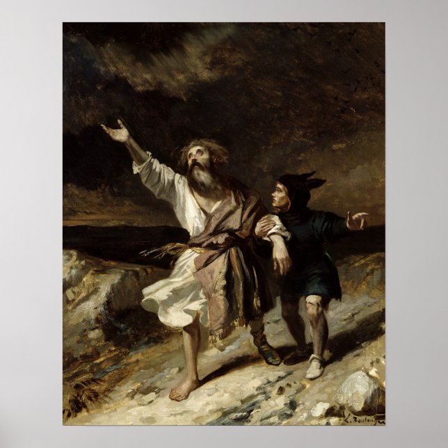 Poster Le roi Lear et l'idiot dans la tempête (Devant)