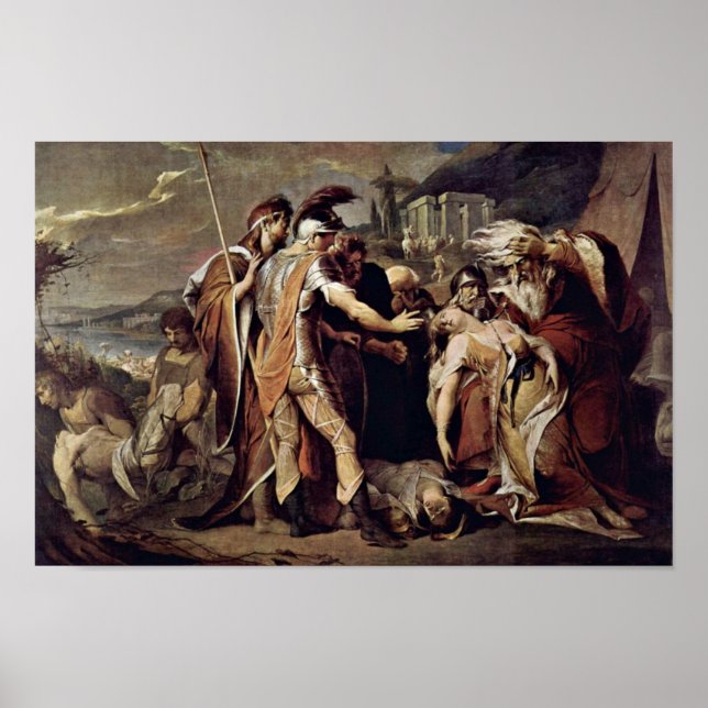 Poster Le Roi Lear pleure Cordelia Par Barry James (Devant)