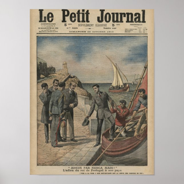 Poster Le roi Manuel II du Portugal fait ses adieux (Devant)