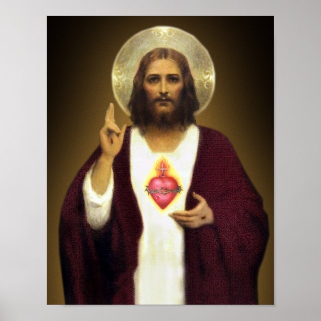 Poster Le Sacré Coeur de Jésus (Devant)