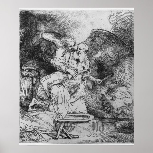 Poster Le sacrifice d'Abraham, 1645 (Devant)