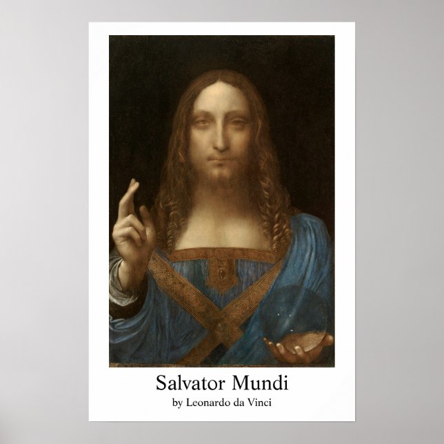 Poster Le Salvator Mundi de Léonard de Vinci (Devant)