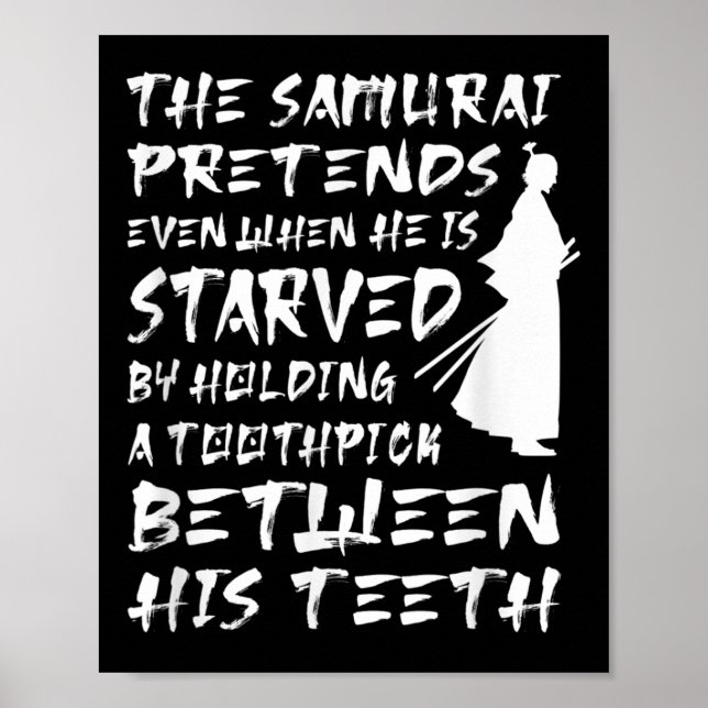 Poster Le Samurai Prétend Même Lorsqu'Il Est Sage Affamé (Devant)