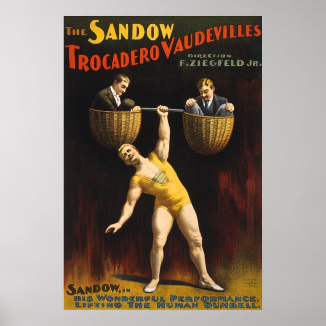 Poster Le Sandow Eugen Sandow Vaudeville Weightlifter (Devant)