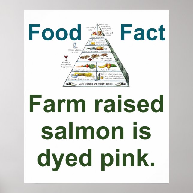 Poster Le Saumon Élevé À La Ferme Est Rosé - La Nourritur (Devant)