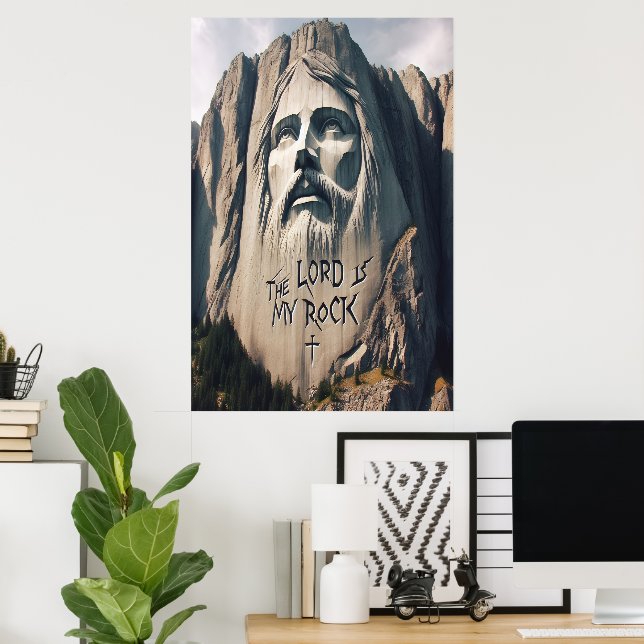 Poster Le Sauveur De Pierre Le Seigneur Est Mon Rocher (Bureau à domicile)