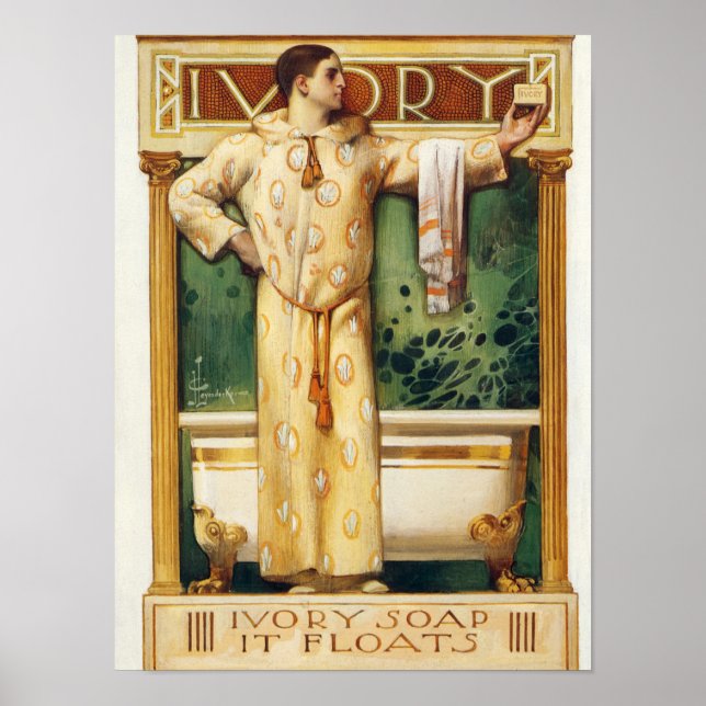 Poster Le savon ivoire flotte, Magazine d'ivoire, 1900 (Devant)