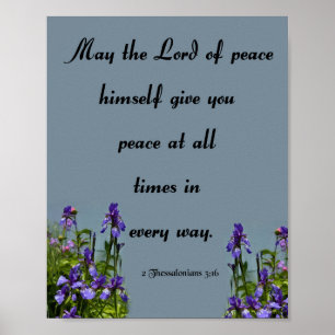 Poster Le Seigneur de la Paix, Bible Verse