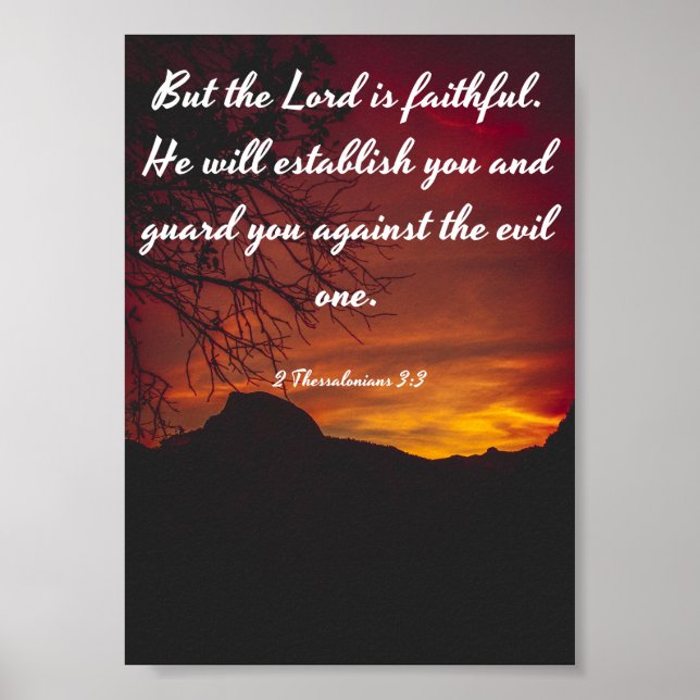Poster Le Seigneur est fidèle - Bible (Devant)