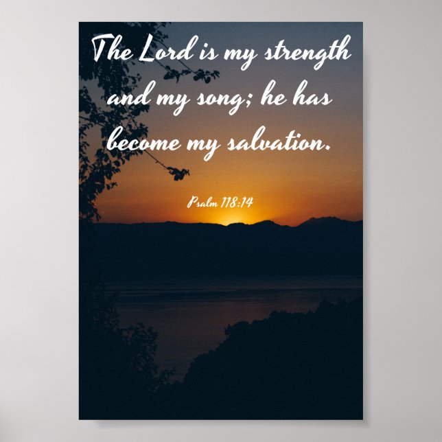 Poster Le Seigneur est ma force et ma chanson - Bible (Devant)