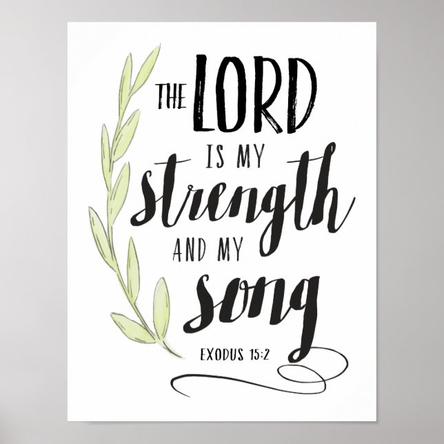 Poster Le Seigneur est ma force et ma chanson Imprimer (Devant)