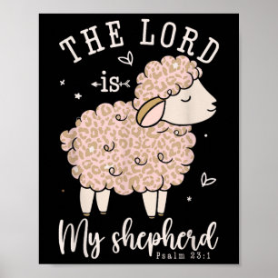 Poster Le Seigneur Est Ma Prière Berger Mouton Chrétien W