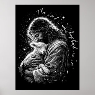 Poster Le Seigneur est mon berger. Psaume 23.
